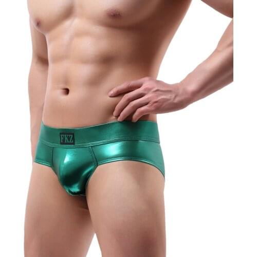 Men Underwear Sexy Mens Briefs Breathable Underwear Patent Leather Male Underpants Exotic Men Sissy Briefs Mens Sexy Underwear
