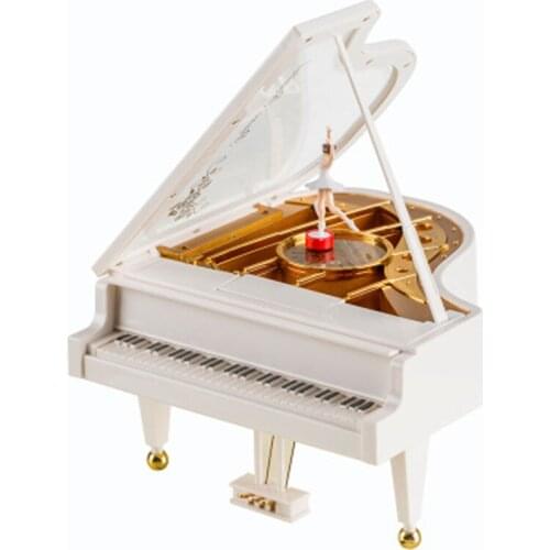 Free Shipping Love Dance Ballet Music Box Plastic Jewelry Girl Christmas Gift Carousel Hand Crank Mechanism