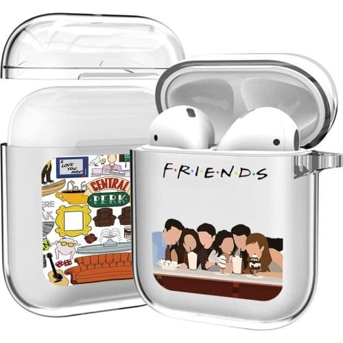 Friends TV Show Central Perk Coffee Soft Silicone Case For AirPods 2 1 Pro Transparent TPU Wireless Bluetooth Earphone Box Cover