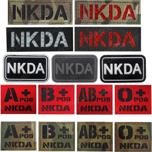 NKDA Infrared Reflective IR Patch Badges 3D PVC Rubber Military Stickers On Clothes Applique for Clothing Tactical Badge Vest