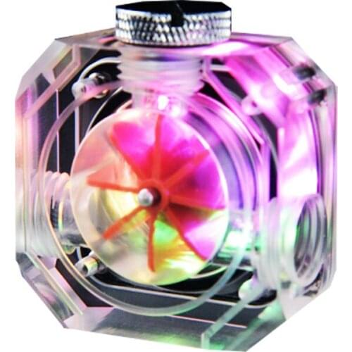 OCOCOO Flow Meter Water Flow Meter Computer Water Cooling Set Diy Square Transparent Acrylic 5v Magic Color Three Holes