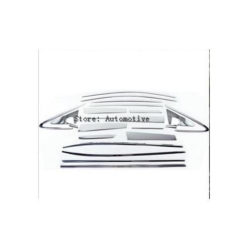 22pcs Stainless Steel Chrome Door Full Window Frame+Center Pillars Window Sill Molding Trim Exactly For Hyundai IX35 2010 -2015