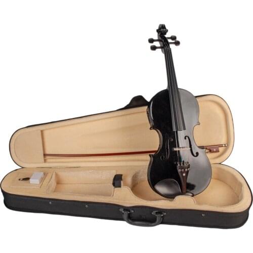 1 Set 4/4 Size Violin Fiddle with Case Bow Rosin for Students Music Lovers