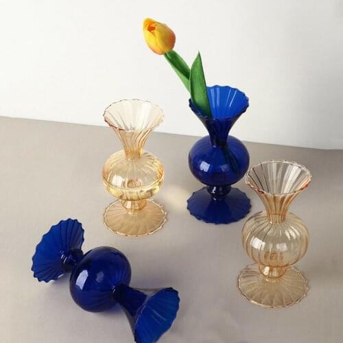 Glass Vase Home Decor Living Room Decoration Terrarium Plant Hydroponic Flower Arrangement Nordic Home Decoration Color Vases