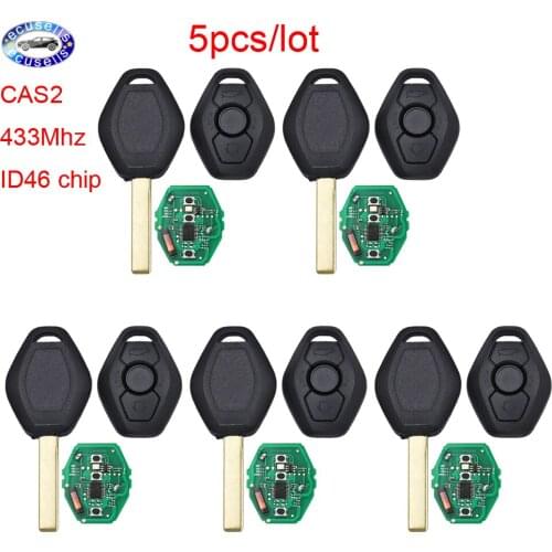5PCS X 3 Buttons Smart Remote Key 315Mhz PCF7953 ID46 Chip for BMW CAS2 5 series E46 E60 E83 E53 E36 E38