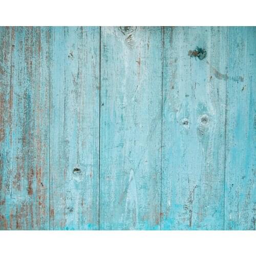 VinylBDS Retro Blue Wood Background Vertical Stripes Photography Kids Background Customize Custom Made Photo Backdrops