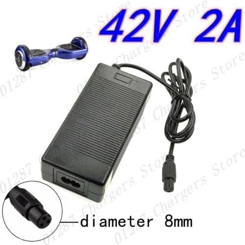 42V 2A Battery Charger for Hoverboard Smart Balance Wheel 36v electric power scooter Adapter Charger EU/US/AU/UK Plug Universa
