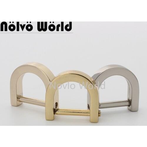 10-50pcs 3 colors 21x23mm 5/8" metal tabular bags connector buckle for woman shoulderbag d ring bag hardware