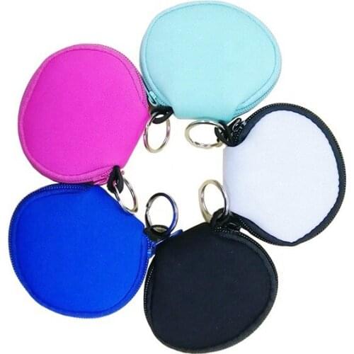 100Pcs/Lot Portable Colorful Neoprene Earbud Holders Mask Storage Bag Earphone Bags Coin Change Purse Factory Wholesale