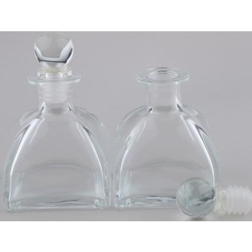 2Pcs Refillable Fragrance Glass Diffuser Bottles Jars For DIY Reed Sticks