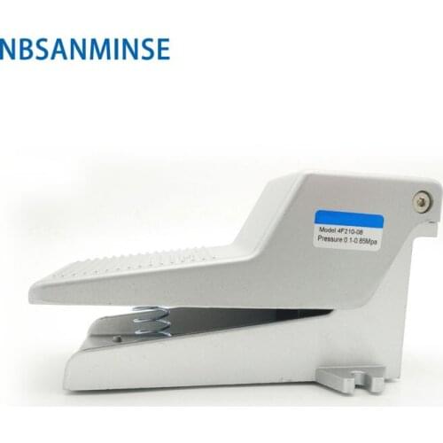 4F 210 - 08 Foot Valve 2 Position 5 Way Foot Valve Pedal Valve 1/4 G Thread Directly Operated Pneumatic Air Valve NBSANMINSE