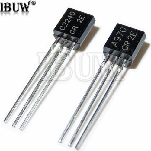 50PCS 2SA970 2SC2240 TO-92 NPN BJT Bipolar Transistors TO92