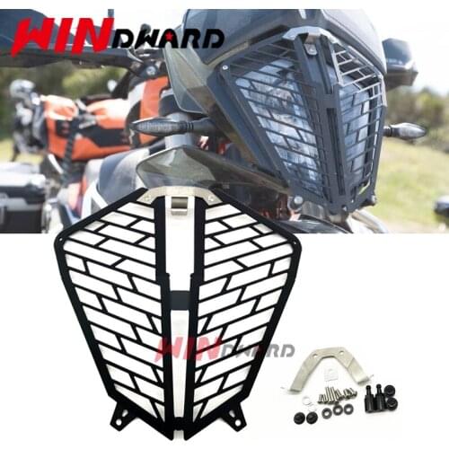 Quick-release aluminum headlight shield for 790 Adventure / R