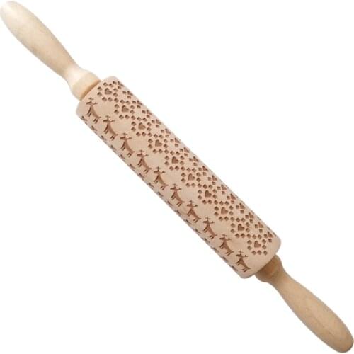 35X4CM Mini Rolling Pins for Crafts Wooden Rolling Pin Dough Roller for Baking, Fondant and Play