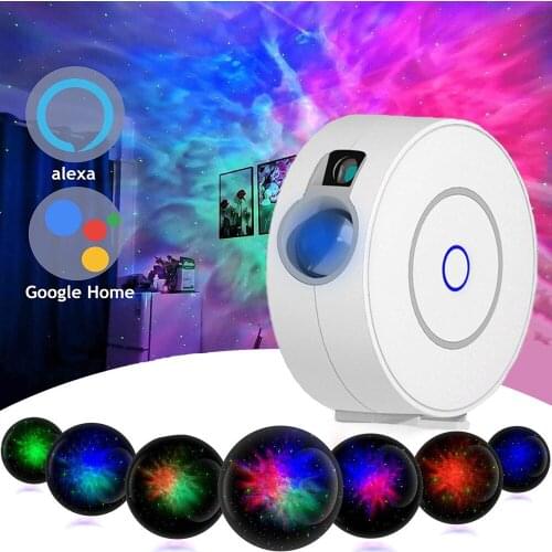Disco Light Beam Galaxy Projector APP Voice Controlled Smart Nebula Laser Projector Bedroom Decor LED Night Light