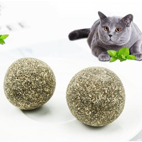 Pet Cat Puppy Ball Playing Toys Cat Mint Ball Toy 3.5cm Diameter Catnip Ball Funny Toy Cat Dog Balls Toys