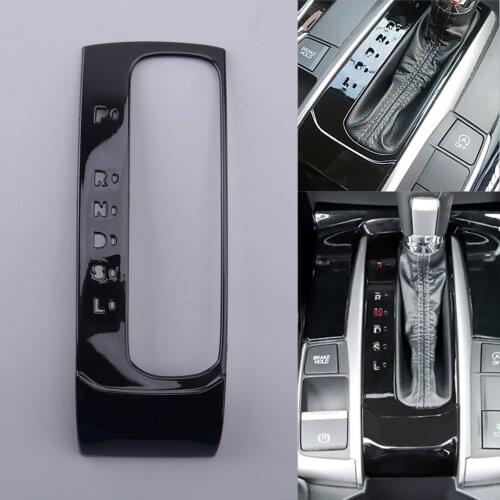 DWCX Black Middle Console Gear Shift Panel Cover Trim Frame Moulding ABS Fit For Honda Civic 10th 2016 2017 2018 2019 2020