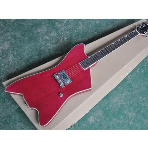 Plum red body Electric Guitar with Chrome Hardware,Rosewood Fretboard,One pickup,Provide customized service