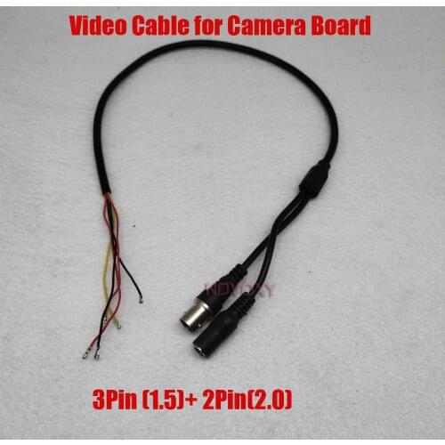 Power Video Cable for Analog CCTV Camera | BNC Female 12V DC Connector Stripped Wire for PCB Board
