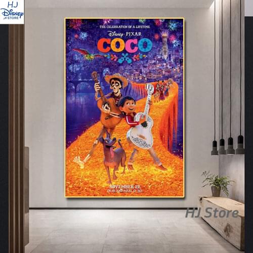 Disney Movie Coco HD Picture One Piece Poster Printing Canvas Painting for Living Room Bedroom Home Decoration Gifts Cuadros