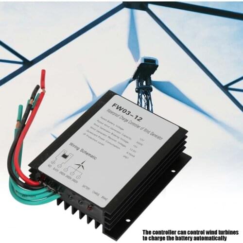 12V Wind Generator Controller FW03-12 IP67 Waterproof 12V Wind Charge Controller Battery Charge Controller for Wind Generator