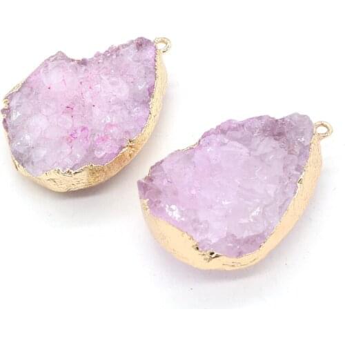 Natural Stone Pendant Water Drop Crystal Exquisite Charm for Fashion Jewelry Making DIY Necklace Earrings Accessories