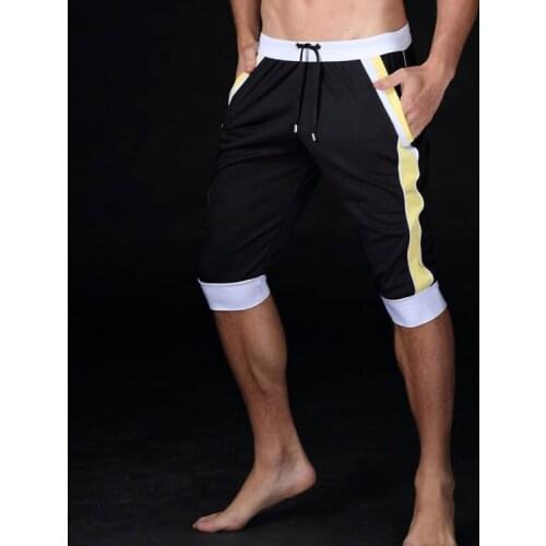 Summer 2020 outdoor jogger Sport elastic Slim Knee Length fitness male pantalon homme mens sweatpants Trainning Exercise Shorts