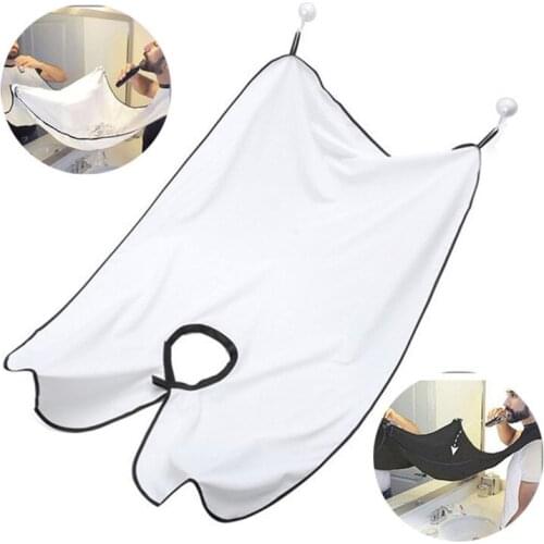 Mens Shaving Apron Hair Cutting Apron With Suction Cup Fixing To Mirror Durable Household Cleaning Supplies Waterproof Aprons