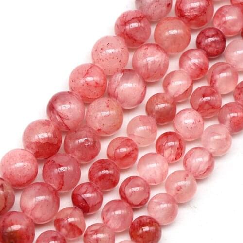 Natural Old Persian Jades Beads 4/6/8/10/12mm Pick Size Round Loose Blood Red Stone Bead For Jewelry Making DIY Bracelet 15