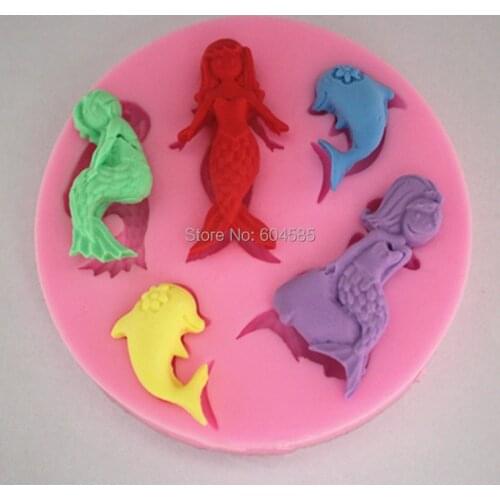 New Pretty Mermaid Shaped 3d Silicone Cake Fondant Mold, Cake Decoration Tools, Soap, Candle Moulds