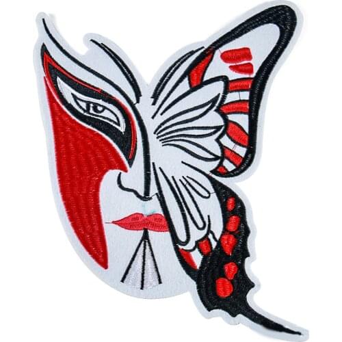 New Arrival Chinese Style Embroidery Cloth China Nation Wind Large Peking Opera Butterfly Clothing Applique Patch Subsidies