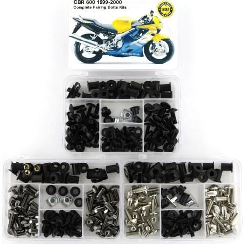 Fit For Honda CBR 600 CBR600 1999 2000 Motorcycle Cowling Complete Full Fairing Bolts Kit Fairing Clips Nuts Screw Steel