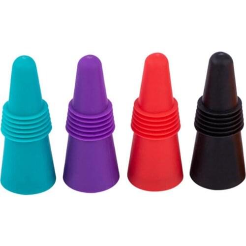 Durable Reusable Silicone Red Wine Champagne Bottle Stopper Cone Lid Sealing Top Cover Kitchen Bar Supplies Accessories Products