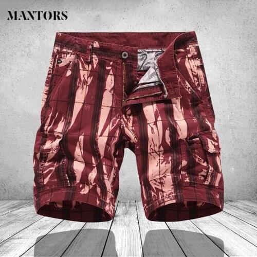 2021 Summer Tactical Cargo Shorts Men Khaki Red Black Jogger Military Cargo Shorts Mens Cotton Casual Loose Shorts Sportswear