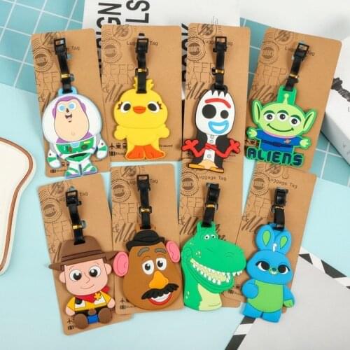 Disney Toy Story 4 Cartoon silicone soft luggage tag luggage check-in tag luggage check-in tag