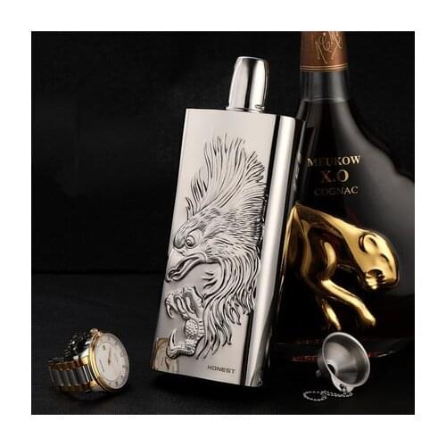 Whisky Stainless Steel Hip Flask Personalized Portable Classic Outdoor Sealed Jar Mens Gift Set Copas De Vino Hip FlasksED50JH