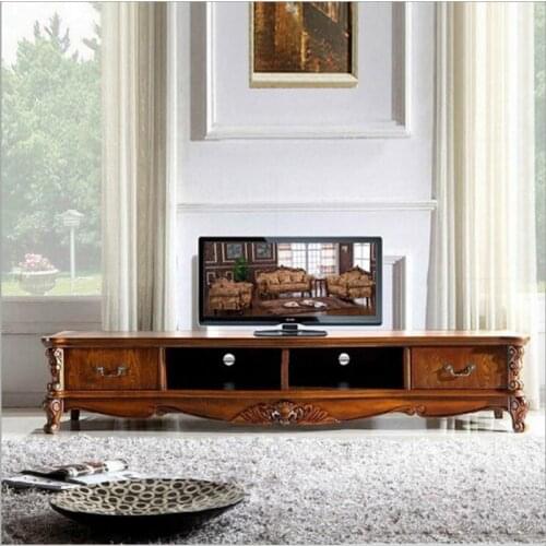 Antique High Living Room Wooden furniture lcd TV Stand o1137