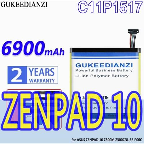 High Capacity GUKEEDIANZI Battery C11P1517 6900mAh for ASUS ZENPAD 10 Z300M Z300CNL 6B P00C ZENPAD10