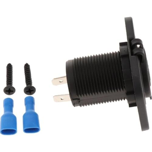 Waterproof Lighter Adapter Plug, Car Marine Motorcycle Power Supply Outlet Receptacle DC 12V/24V For ATV RV Boat SUV Bus Truck