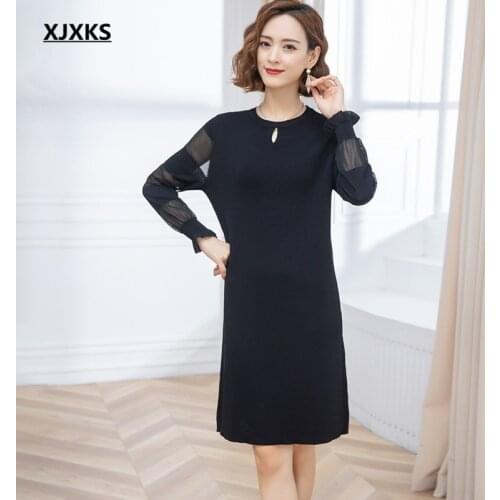 Модные вязаные платья XJXKS China At AliExpress