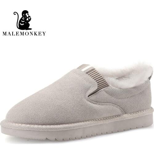 Women Winter Snow Boots 2020 Warm Flat Plus Size Platform Lace Up Ladies Womens Shoes Flock Fur Suede Ankle Boots New 043222