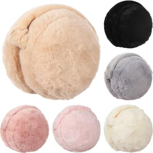 Winter Plush Warm Earmuffs for Women Men Fashion Solid Color Earflap Outdoor Cold Protection Ear-Muffs Adjustable Ear Warmer