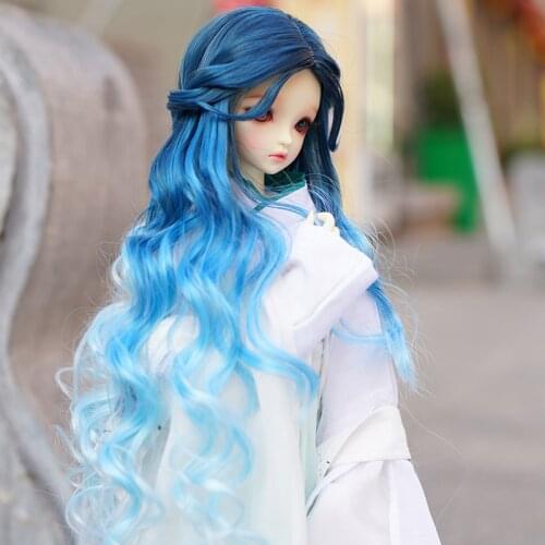 1/3 1/4 1/6 Bjd Wig High Temperature Long Fashion Cute Wavy Colorful With Braid Wire Bjd Wig SD For BJD Doll