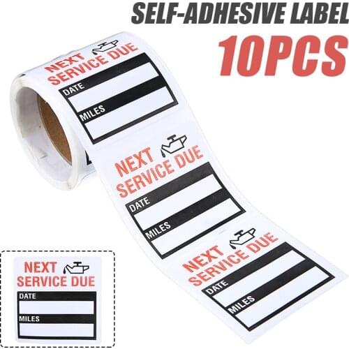 100pcs/roll Clear Car Window Oil Change Service Repair Reminder Sticker Self-adhesive Label Automotive Interior