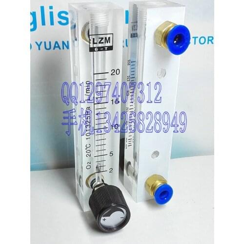 2~20L/min LZM-6T O2 square bar adjustable small flowmeter oxygen flowmeter