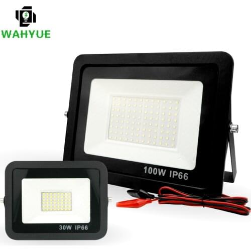 20W 30W 50W DC12V Led Flood Light Outdoor Floodlight Spotlight IP66 Waterproof Light Reflector Portable 12 Volt Led Lights