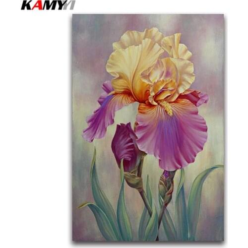 Full Round Diamond mosaic of irises 5D DIY Diamond painting Cross stitch purple flowers Full Square Diamond embroidery Iris Sale