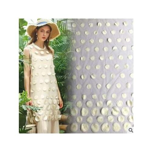 Satin Multi-layer Applique Laser Fabric New Fashion Round Three-dimensional Applique Mesh Fabric