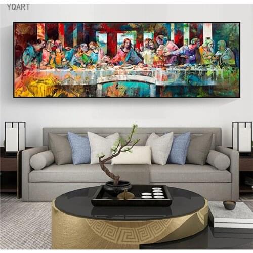 Large Size The Last Supper Canvas Paintings on The Wall Decorative Posters Printing Pictures Modern Home Living Room Decoration