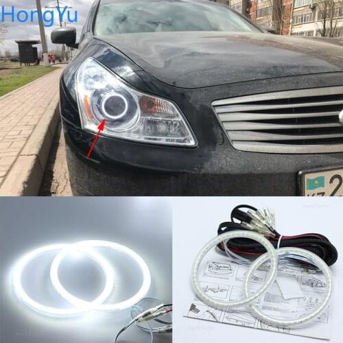 ForInfiniti G35 2006 2007 2008 Super Bright white color 3528 SMD led Angel Eyes kit daytime running light DRL
